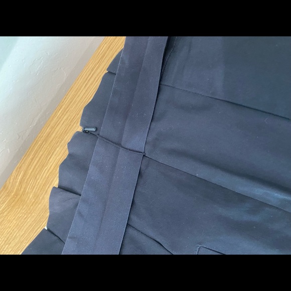 BCBG Navy Tulip Pencil Skirt with Tie Belt - Picture 2 of 5